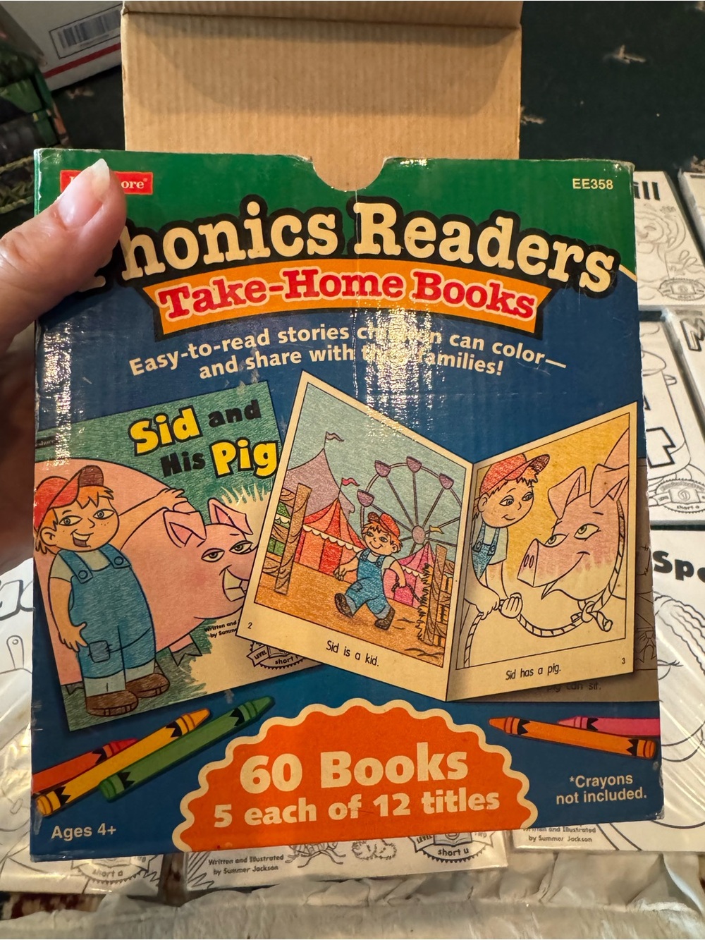 Phonics Readers Take-Home Books - Blue/Green Box - 60 Kids Books
